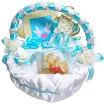 Свадебная корзина с конфетами 1245г